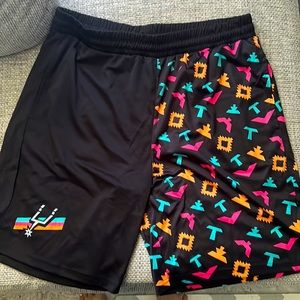 Black Spurs athletic shorts